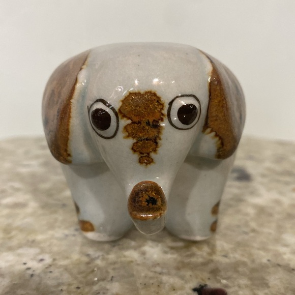 Vintage 1970 Ken Edwards El Palomar Mexican Tonala Art Pottery Elephant Figurine - Picture 9 of 14
